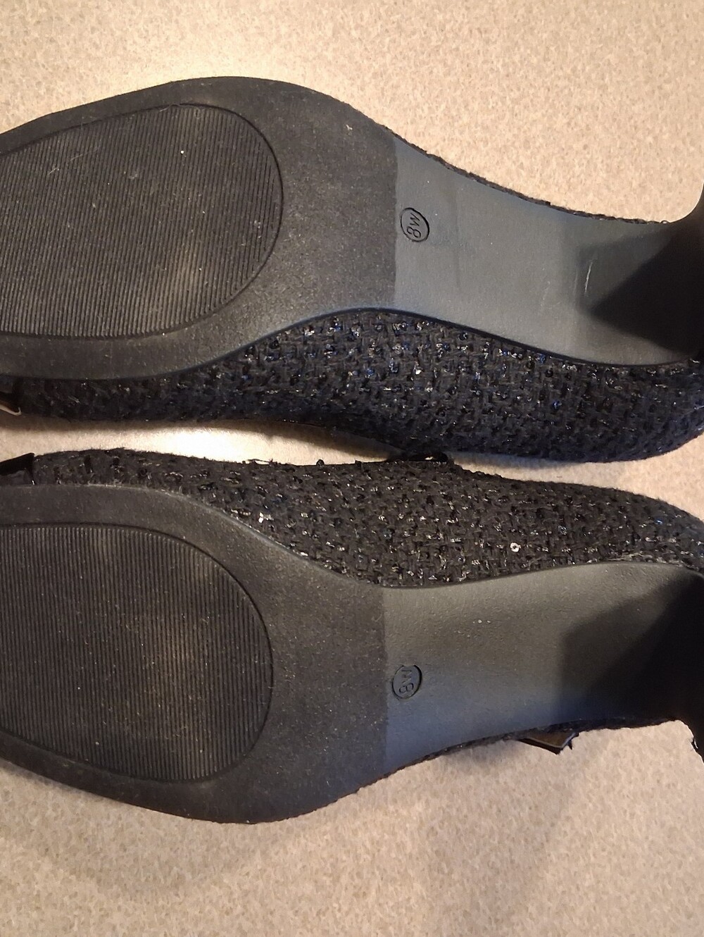COMFORT BRAND Black Mary Jane Heels with Patent Cap Toe - Picture 9 of 13